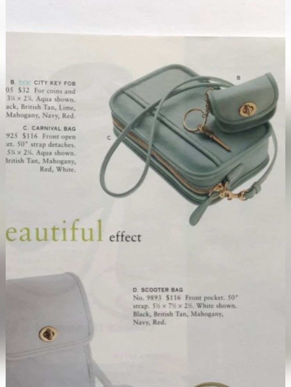 Vintage Coach Carnival Bag, Aqua - Picture 16 of 16